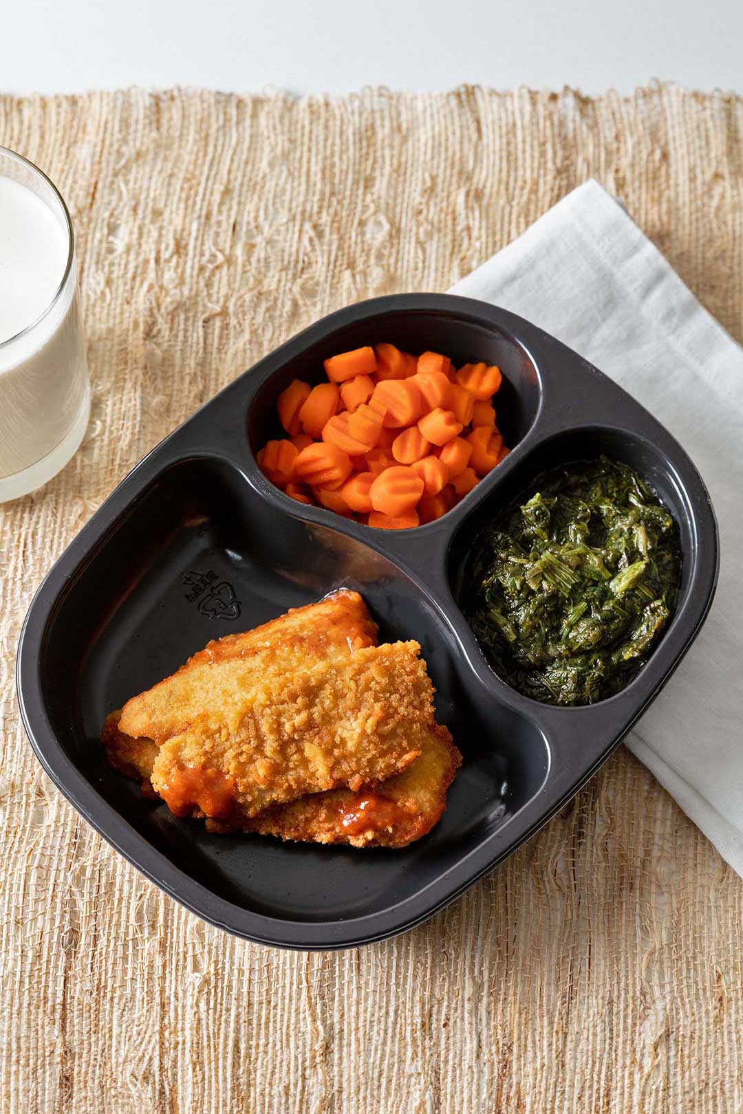 Honey Mustard Chicken with Spinach & Carrots
