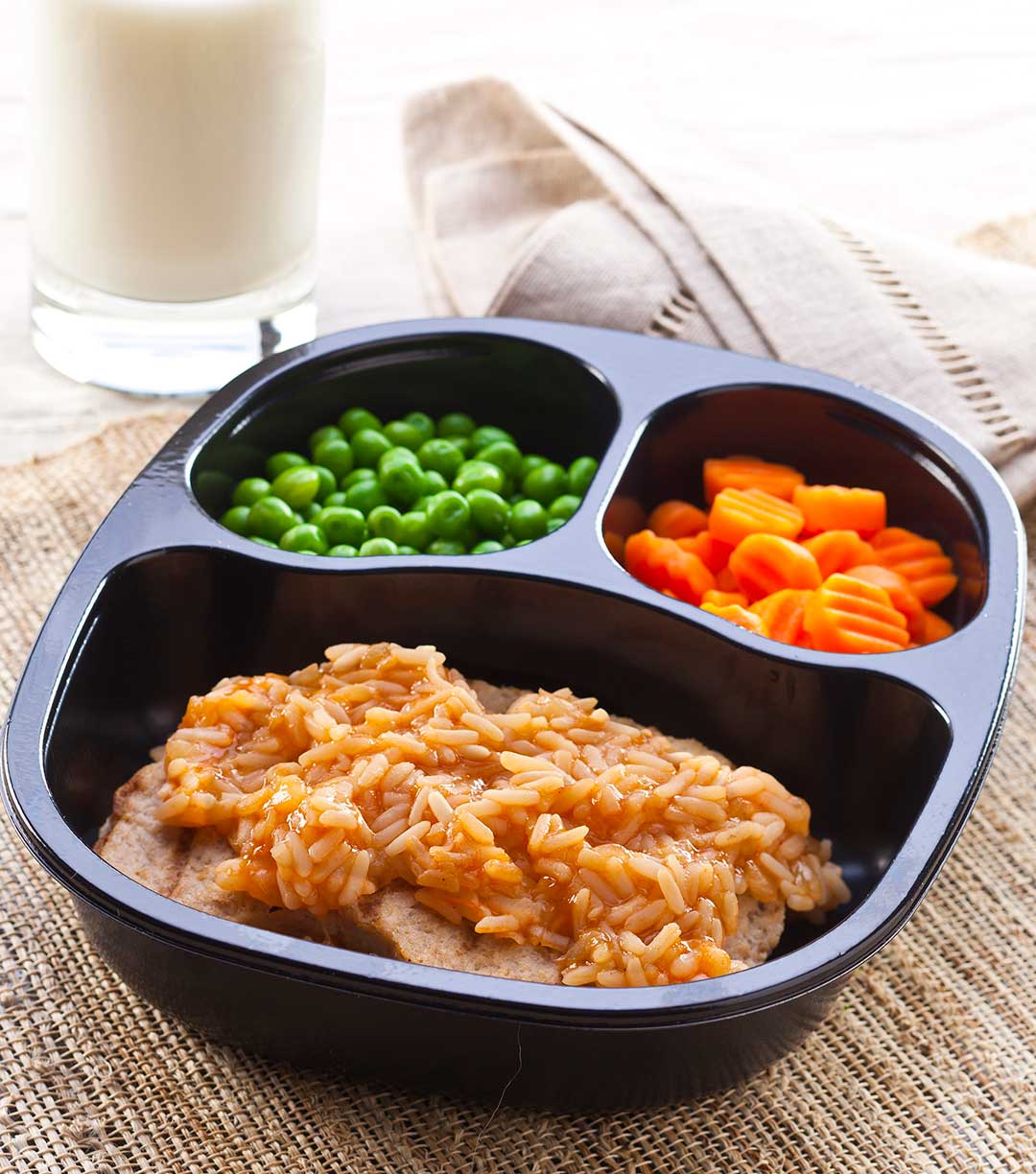 Zesty Orange Pork with Green Peas & Carrots