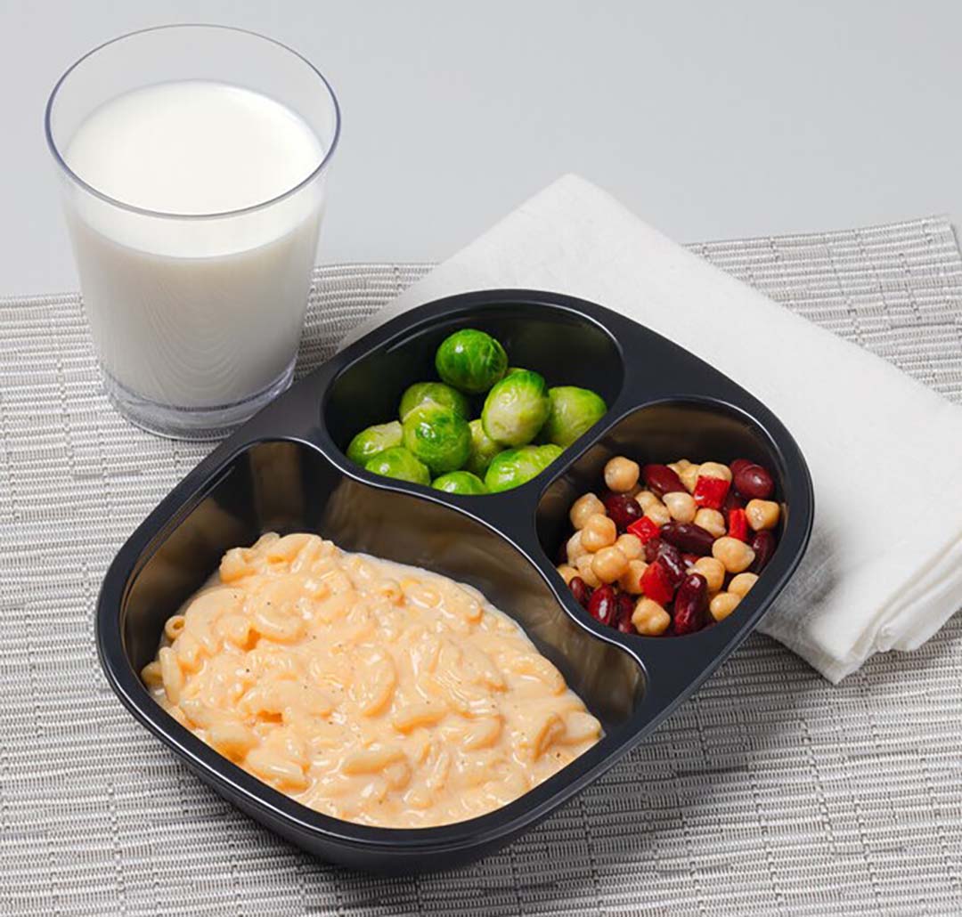 Macaroni & Cheese with Bean Blend and Brussels Sprouts